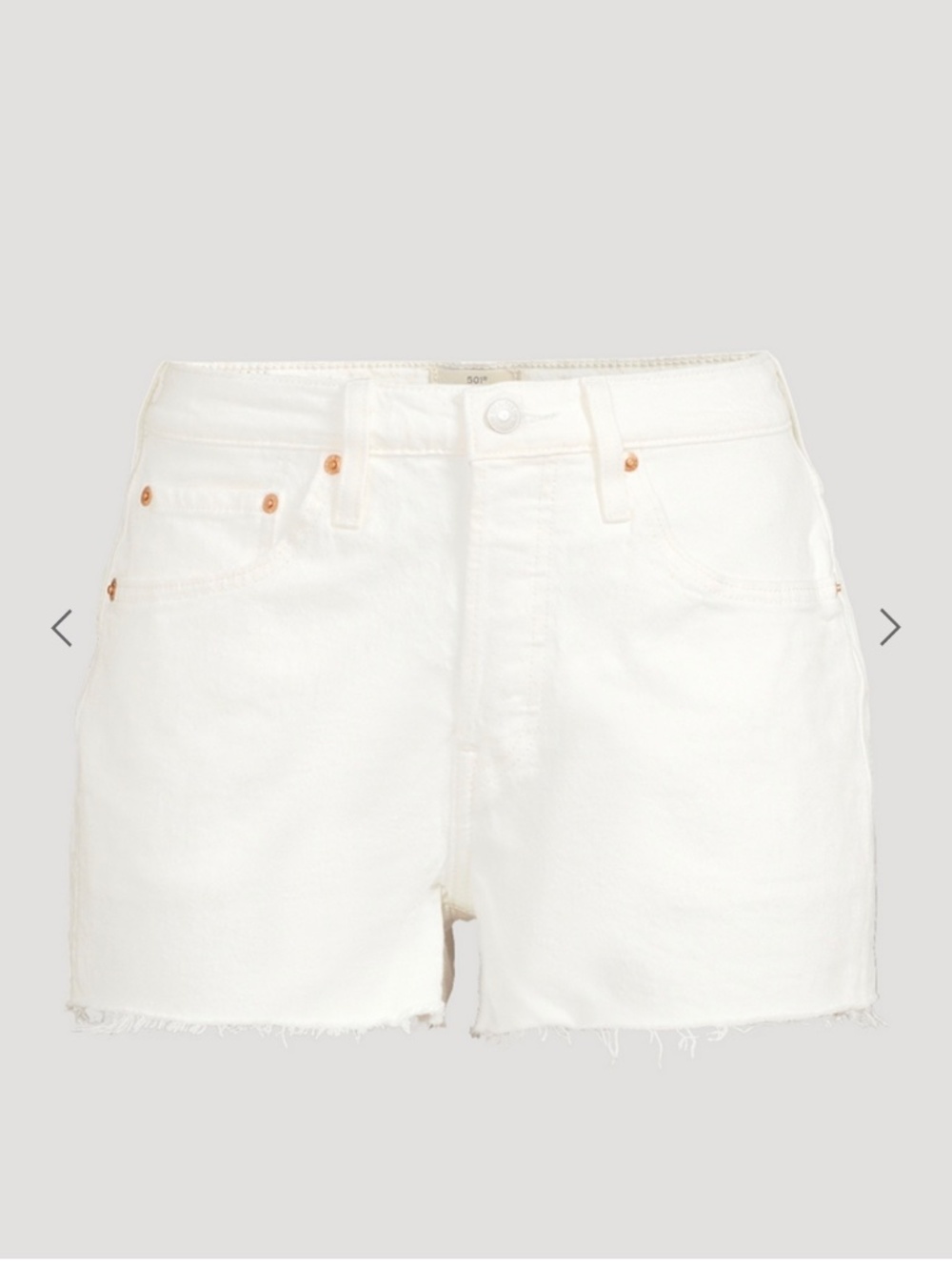 Levi's 501 Original Short Jean short High Rise white Women's size 29